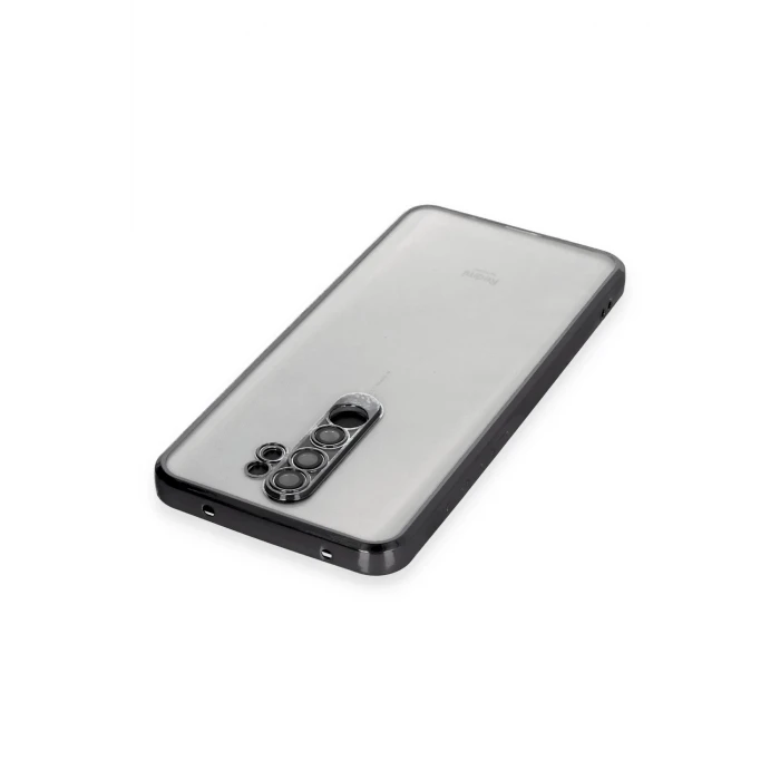 ieg™  Xiaomi Redmi Note 8 Pro Kılıf Razer Lensli Silikon - Siyah