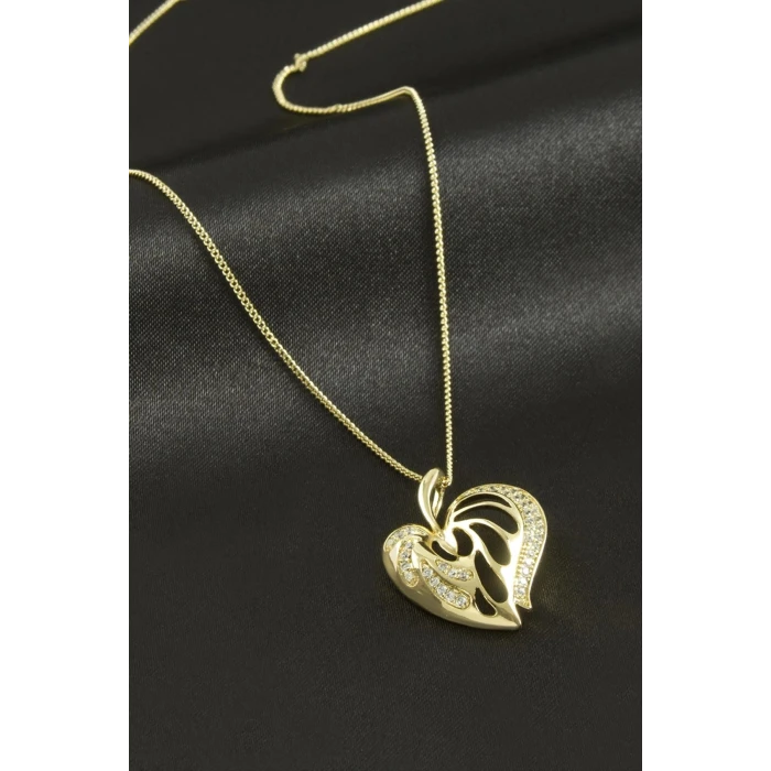 ieg™ Xuping Kalp Zirkon Taşlı Lüks Çelik Kolye