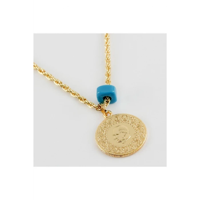 ieg™ Yarım Altın Figürlü İmitasyon Kolye