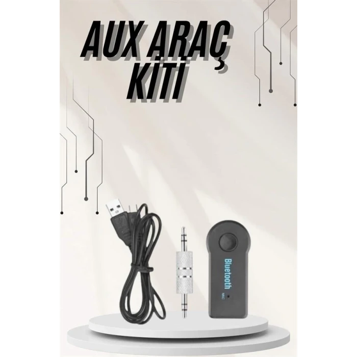 ieg™ Yeni Nesil Bluetooth Aux Araç Kiti Siyah TV Tablet Telefon Araç Araba
