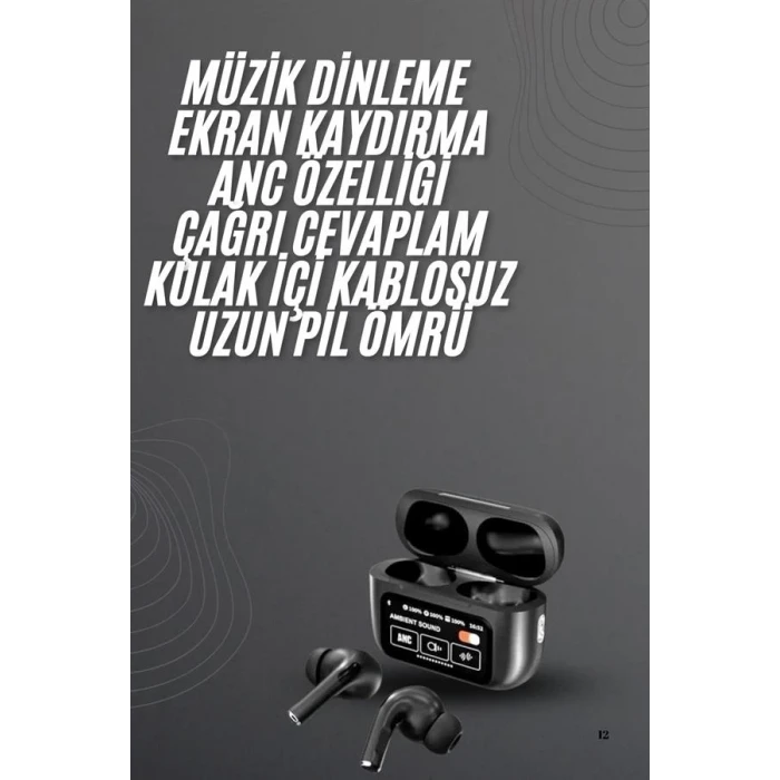 ieg™ Yeni Nesil Pro Ekranlı Bluetooth Kulaklık 5.0 Bluetooth