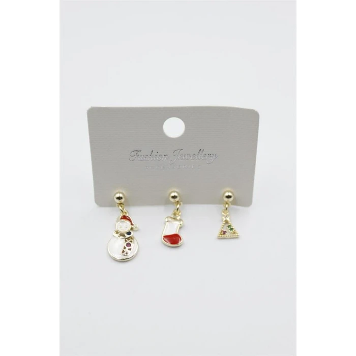 İEG® Yeni Yıl Temalı Küpe - Altın