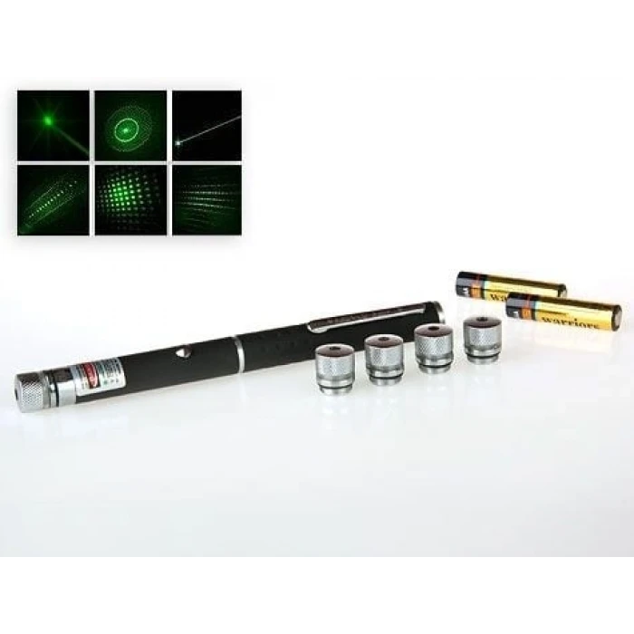 ieg™ Yeşil Lazer Pointer 50 mW 15 Km Etkili (5 Başlıklı)