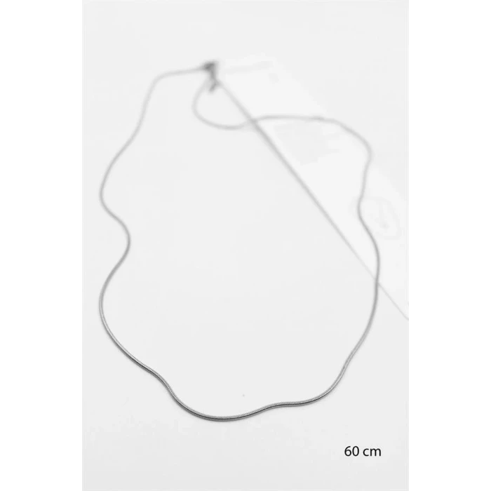 ieg™ Yılan Zincir Kolye - 60cm - Gümüş
