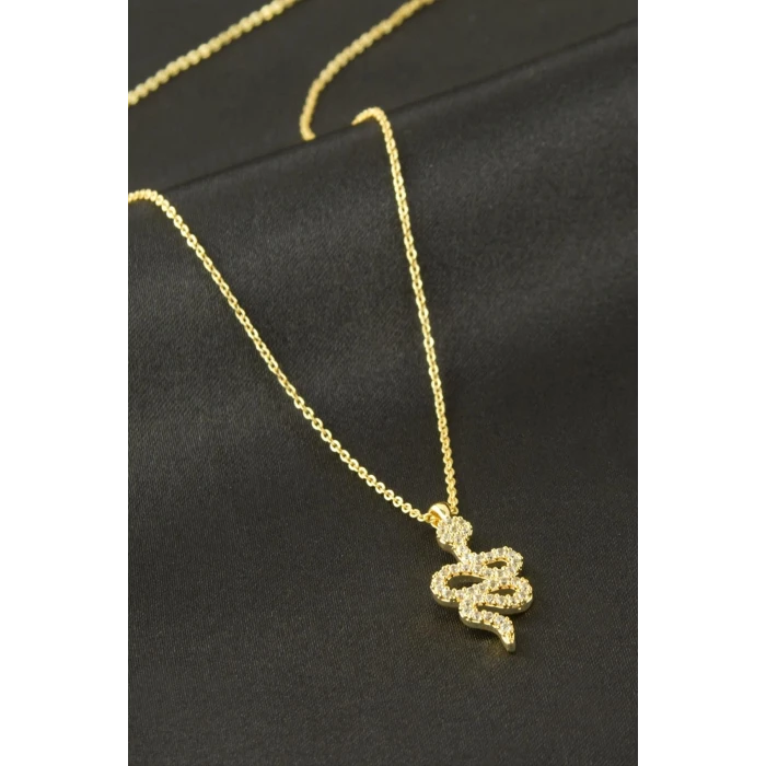 ieg™ Yılan Zirkon Taşlı Kolye