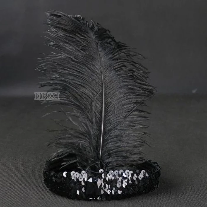 ieg ™ Yılbaşı Saç Tüyü Saç Bandı Siyah Renk