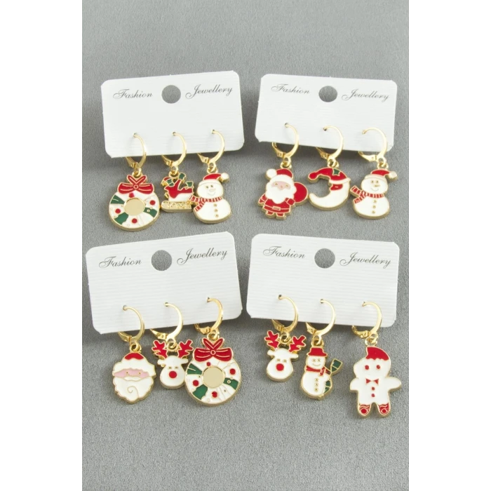 ieg™ Yılbaşı Temalı Lüx Mineli Küpe