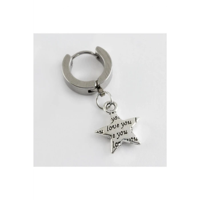 ieg™ Yıldız Çelik Erkek Küpe 1 Adet