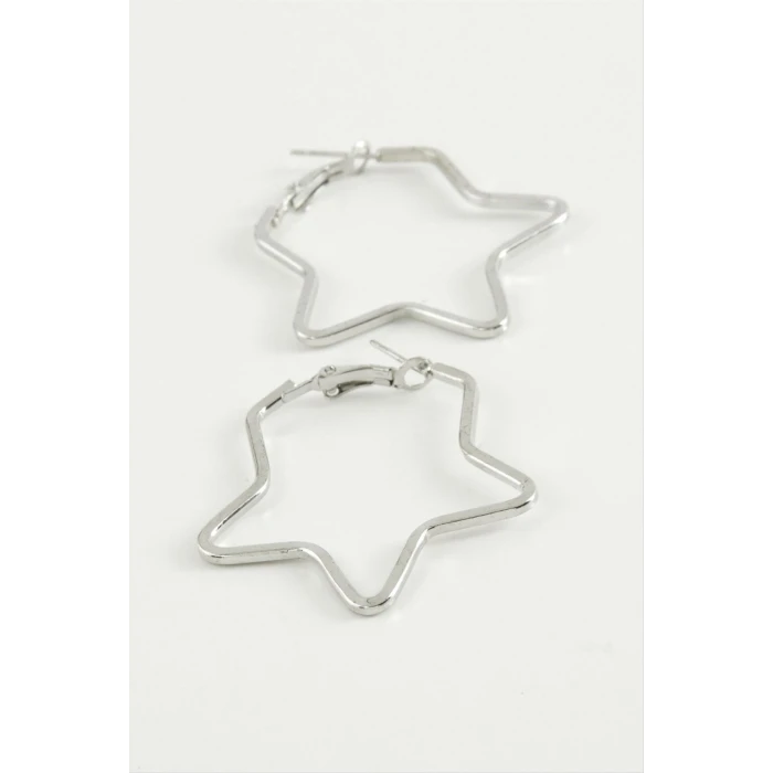 ieg™ Yıldız Halka Küpe 4 cm