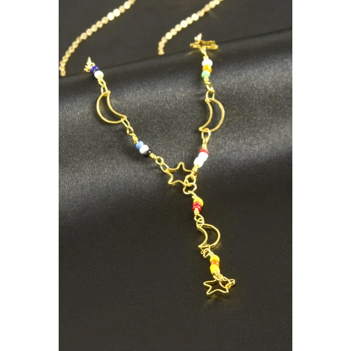 ieg™ Yıldız Hilal Boncuk Y Kolye