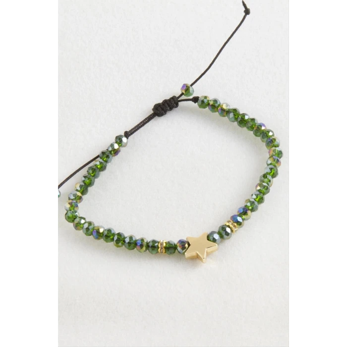 ieg™ Yıldız Kristal Makrome İp Bileklik