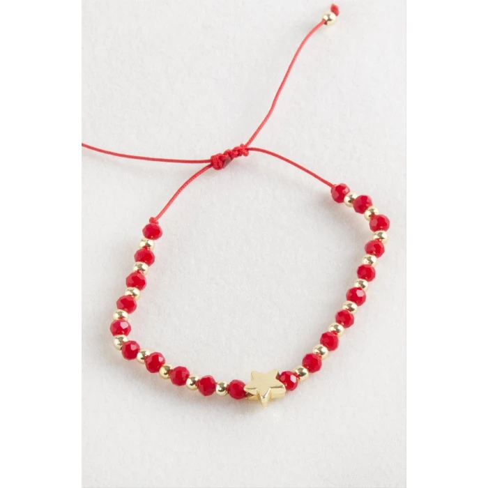 ieg™ Yıldız Kristal Makrome İp Bileklik