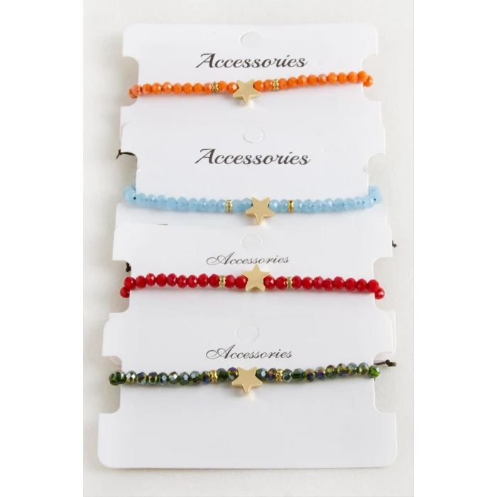 ieg™ Yıldız Kristal Makrome İp Bileklik