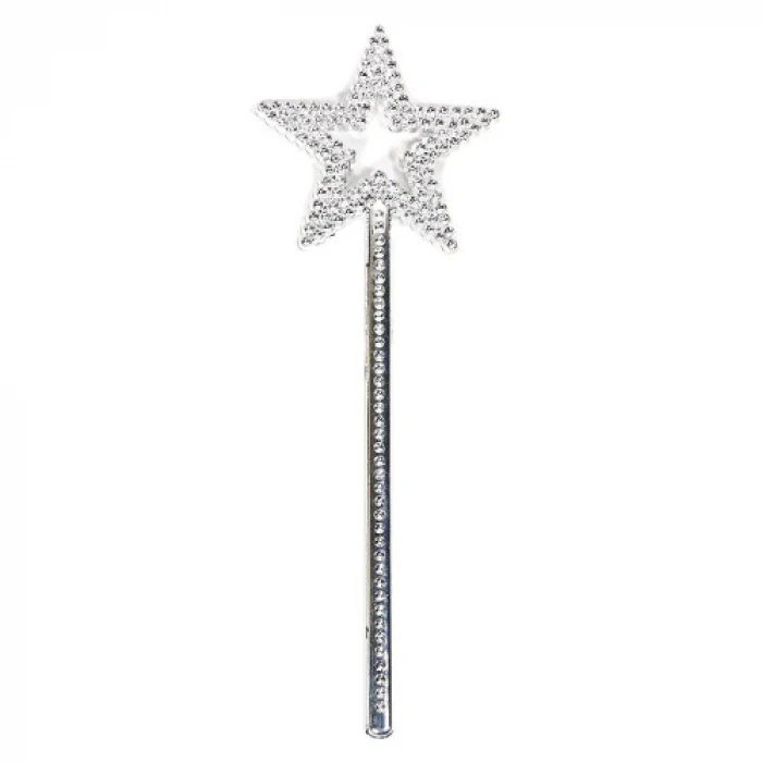 ieg ™ Yıldız Model Peri Asası Melek Asası Prenses Asası Metalize Gümüş Renk