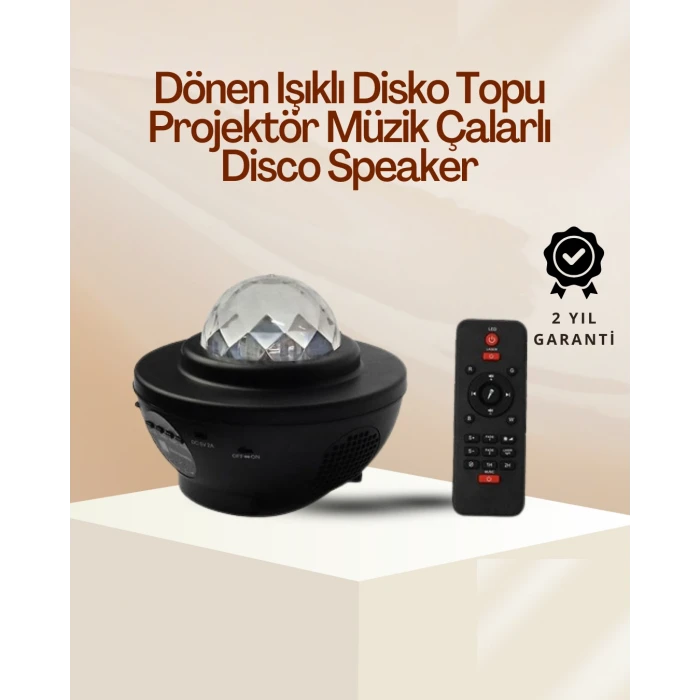 ieg™ Yıldız & Okyanus Dalga Projektörü – Bluetooth / USB Hoparlörlü