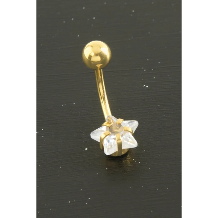 ieg™ Yıldız Zirkon Taşlı Çelik Piercing 1 Adet