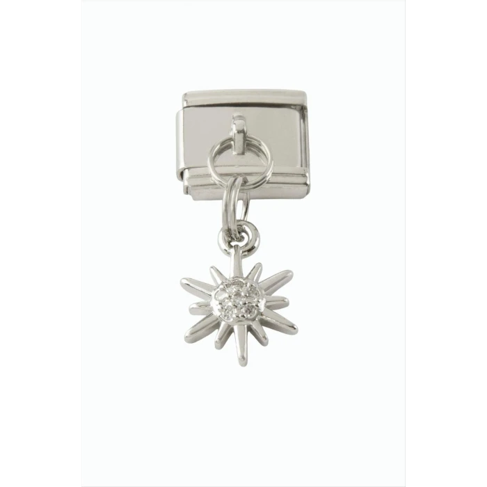 ieg™ Yıldız Zirkon Taşlı Sallatılı Çelik Charm