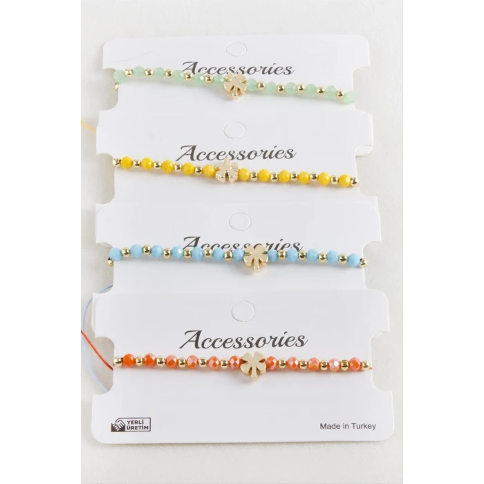 ieg™ Yonca Kristal Makrome İp Bileklik