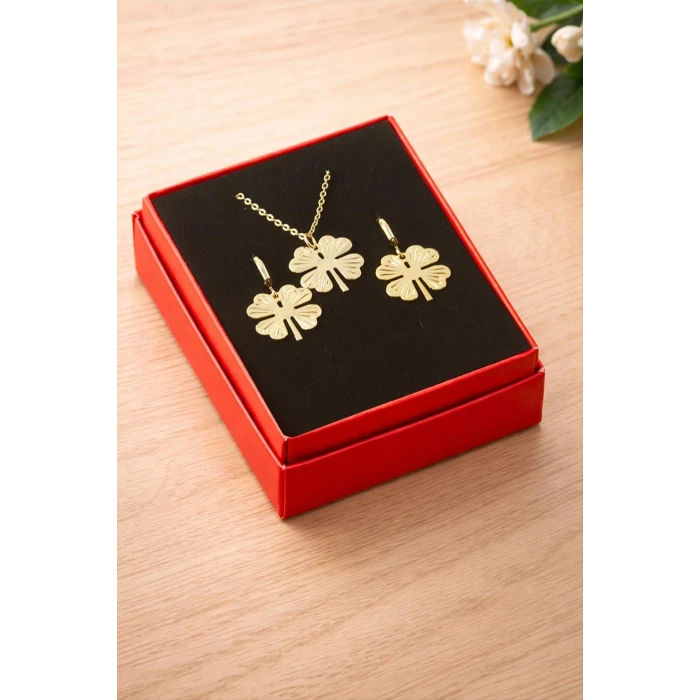 ieg™ Yonca Metal Kutulu Kolye Set