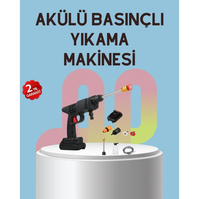 ieg™ Yüksek Basınçlı Şarjlı Yıkama Tabancası Su Tabancası Hortumlu