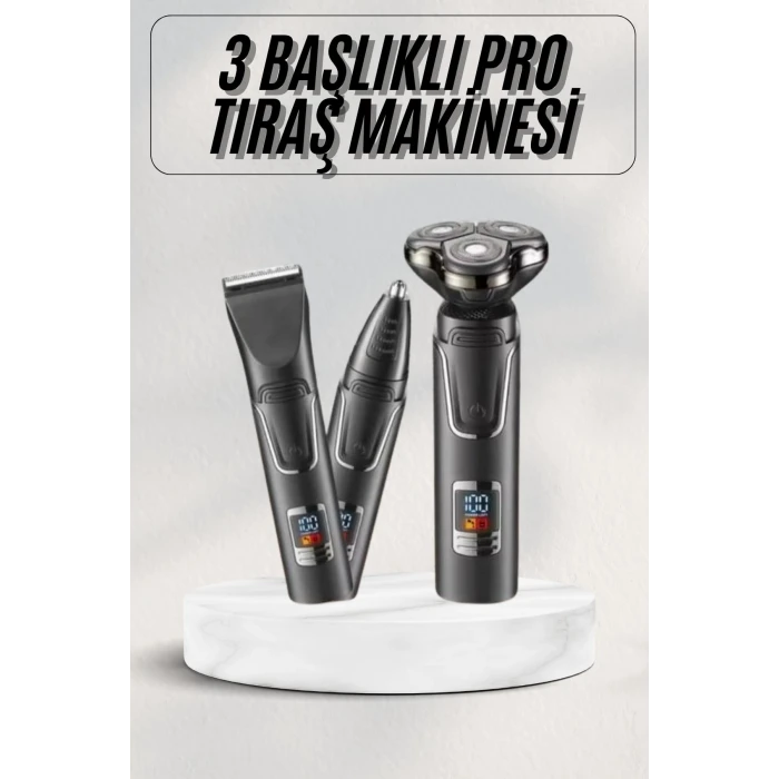 ieg™ Yüksek Performanslı 3 Başlıklı Profesyonel Şarjlı Islak Ve Kuru Kullanıma Uygun