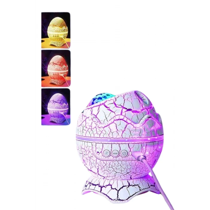 ieg™ Yumurta Şeklinde Su Dalgalı Bluetooth Speaker Lamba Renkli Şarjlı