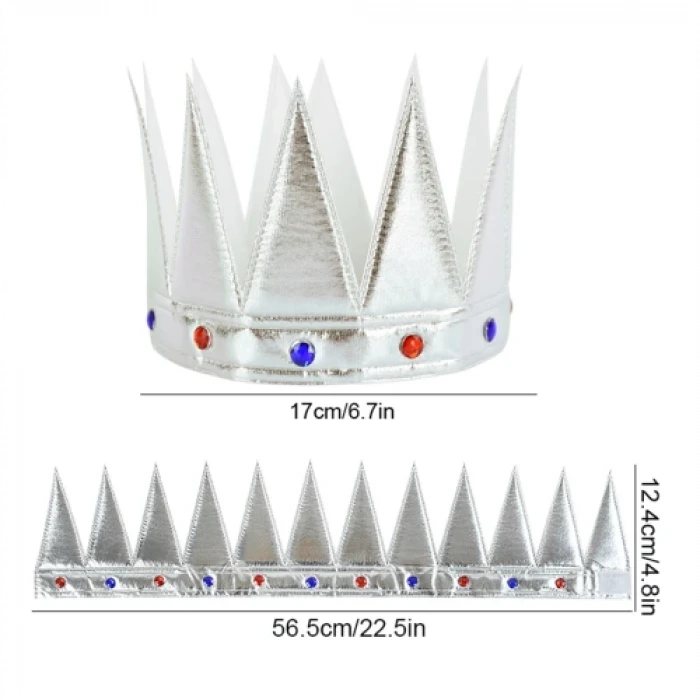 ieg ™ Yumuşak Gümüş Kral Tacı 55 cm