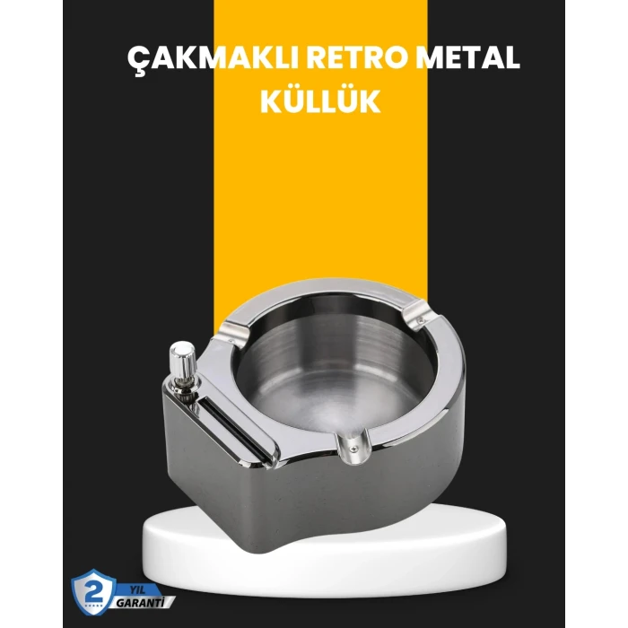 ieg™ Yuvarlak Çakmaklı Küllük Dayanıklı Metal Yapı