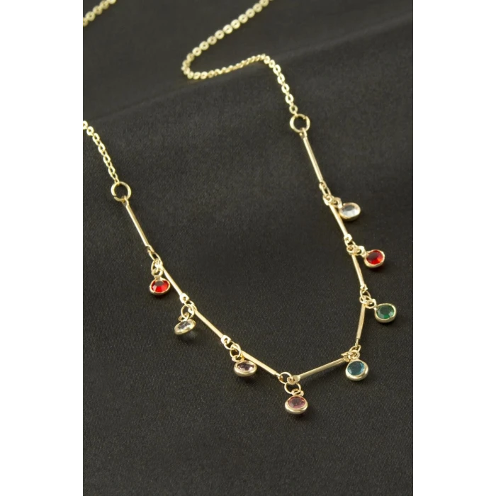 ieg™ Yuvarlak Kristal Taşlı Kolye