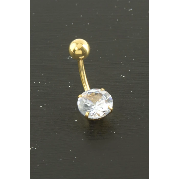 ieg™ Yuvarlak Zirkon Taşlı Çelik Piercing 1 Adet