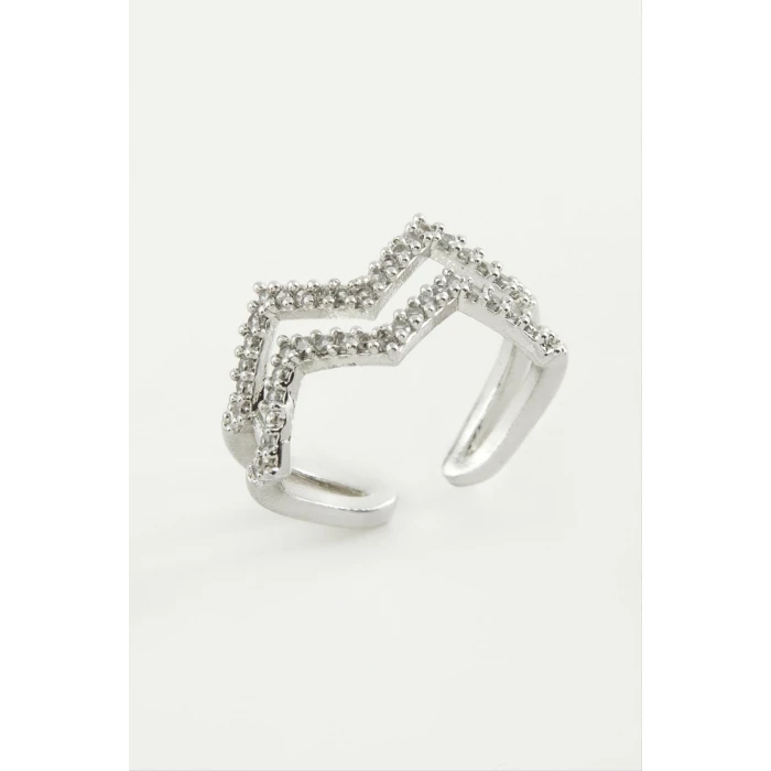 ieg™ Zikzak Zirkon Taşlı Yüzük