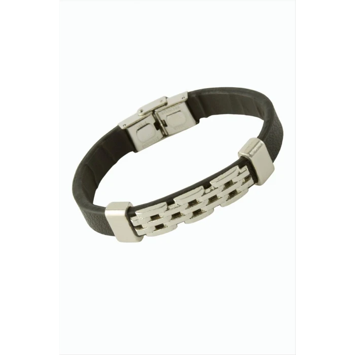 ieg™ Zincir Desenli Lüks Deri Bileklik