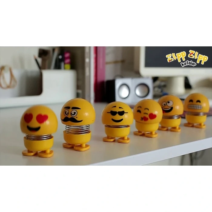 ieg™ Zıp Zıp Kafalar Sevimli Kafa Sallayan Emojiler Çılgın Kafalar