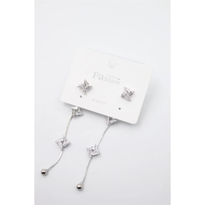 ieg™ Zirkon Taşlı Küpe - Gümüş