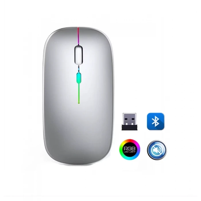 ieg™ ZR215 Cba100 Rgb Gümüş Şarjlı Mouse