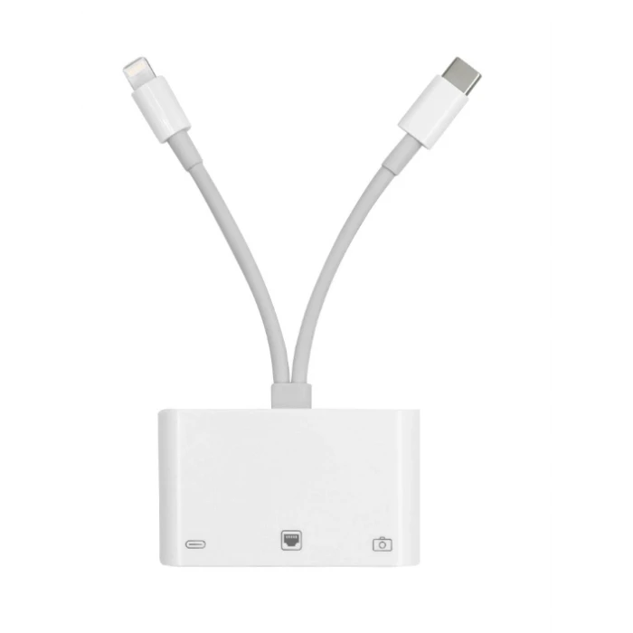 ieg™ ZR814 Lightning Type-C Ethernet Camera Adaptör