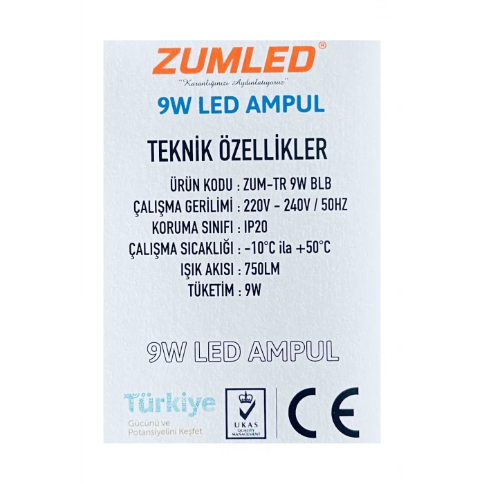 ieg™ Zumled 9W Beyaz LED Ampul -201