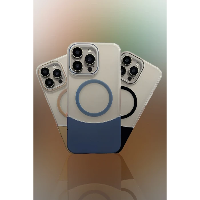 ieg™  Apple iPhone 16 Pro Max Velar Magsafe Kapak - Lacivert