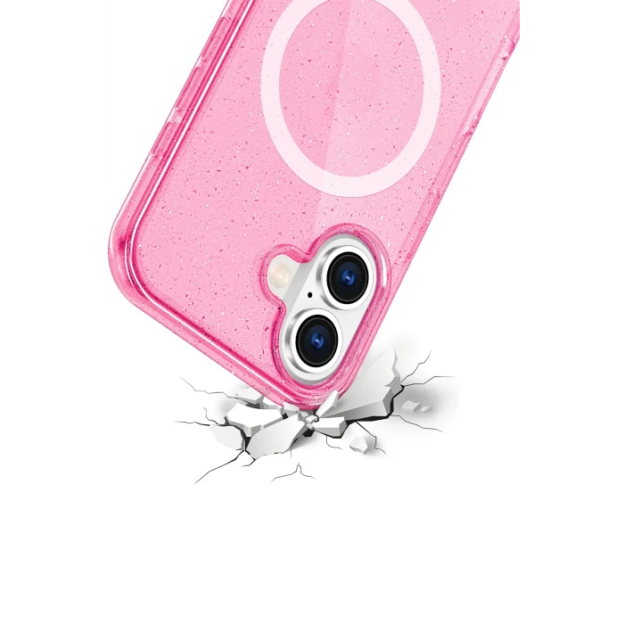 ieg™  Apple iPhone 16 Star Magsafe Kapak - Pembe