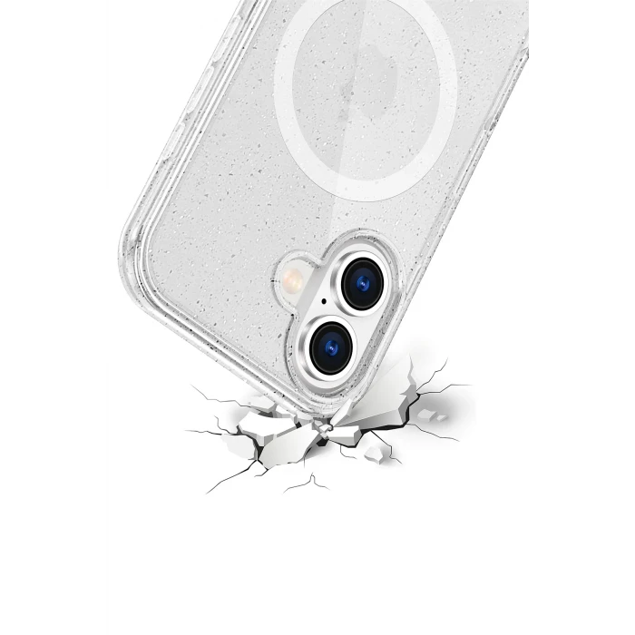 ieg™  Apple iPhone 16 Star Magsafe Kapak - Şeffaf