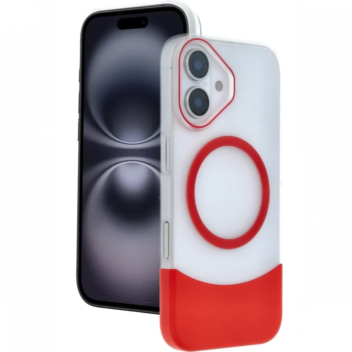 ieg™  Apple iPhone 16 Velar Magsafe Kapak - Kırmızı