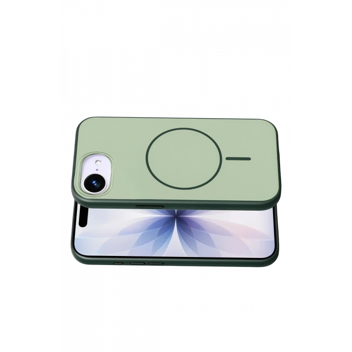 ieg™  Apple iPhone 16E Neva Magsafe Kapak - Koyu Yeşil