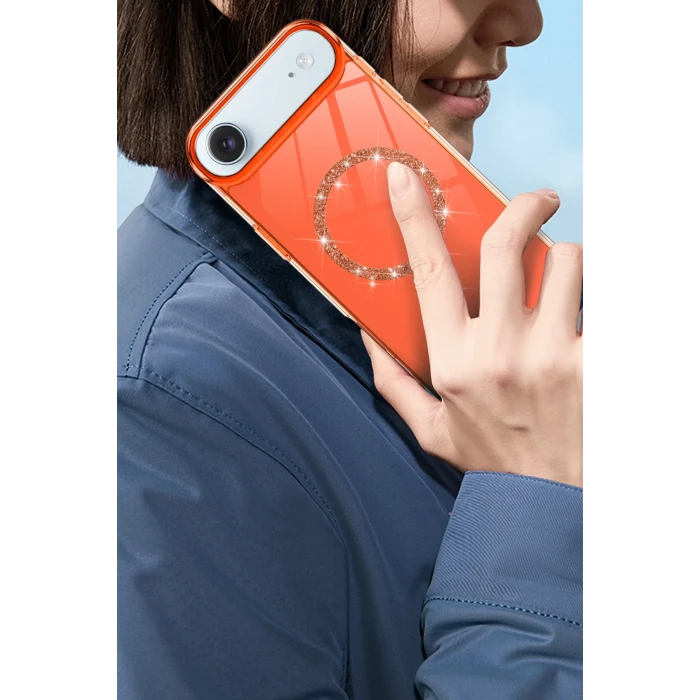 ieg™  Apple iPhone 17 Air Live Diamond Magsafe Kapak - Yeşil