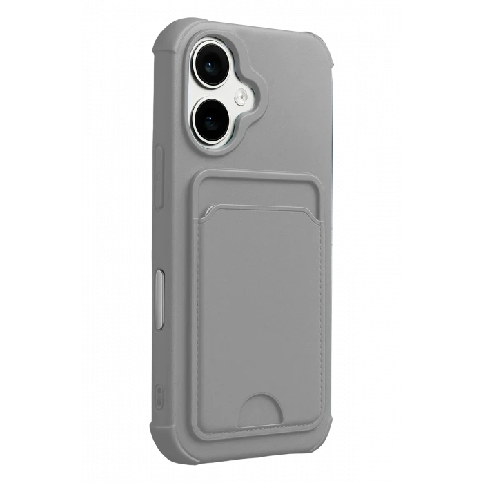 ieg™  Apple iPhone 17 Kelvin Kartvizitli Silikon - Gri