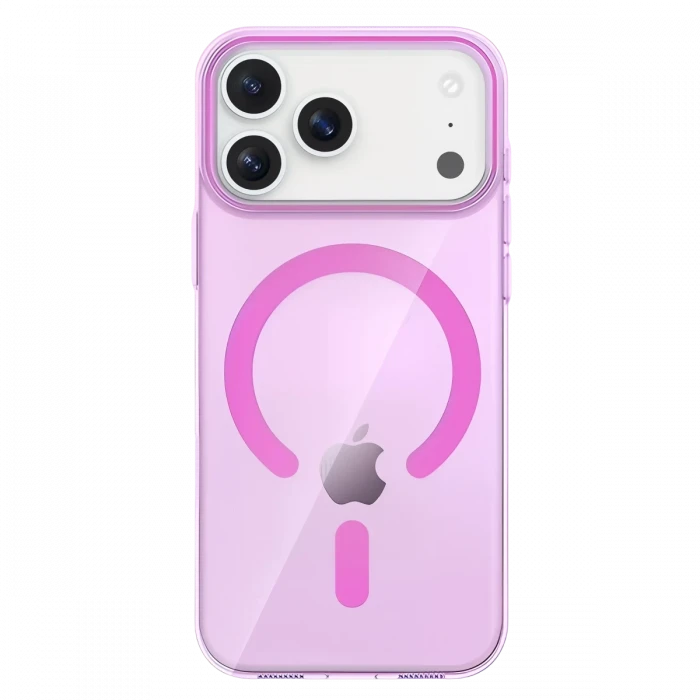 ieg™  Apple iPhone 17 Pro PC Blank Magsafe Kapak - Pembe