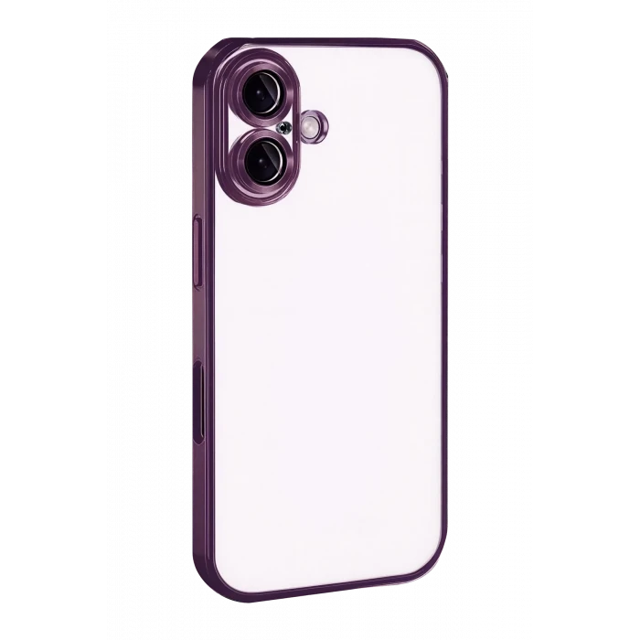 ieg™  Apple iPhone 17 Razer Lensli Silikon - Açık Mor