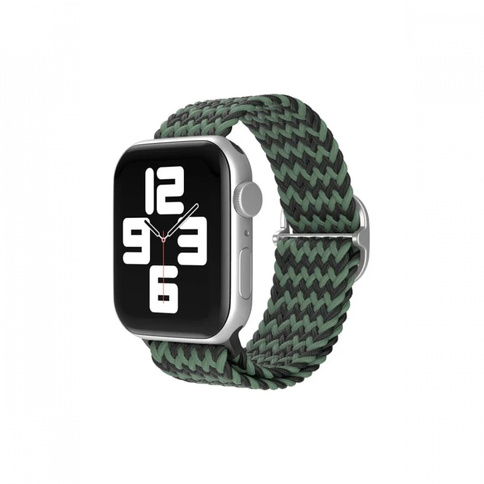 ieg™  Apple Watch 38mm Star Kordon - Zigzag Yeşil-Siyah