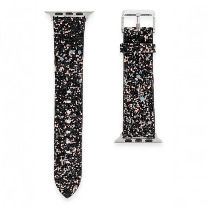 ieg™  Apple Watch 38mm Starry Taşlı Kordon - Siyah