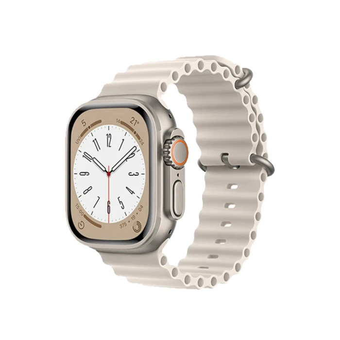 ieg™  Apple Watch 42mm Ocean Kordon - Krem
