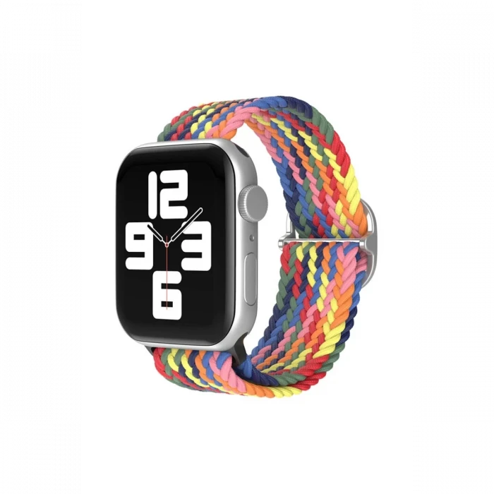 ieg™  Apple Watch 42mm Star Kordon - Siyah-Kırmızı-Sarı